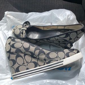 Coach high heel wedge shoes